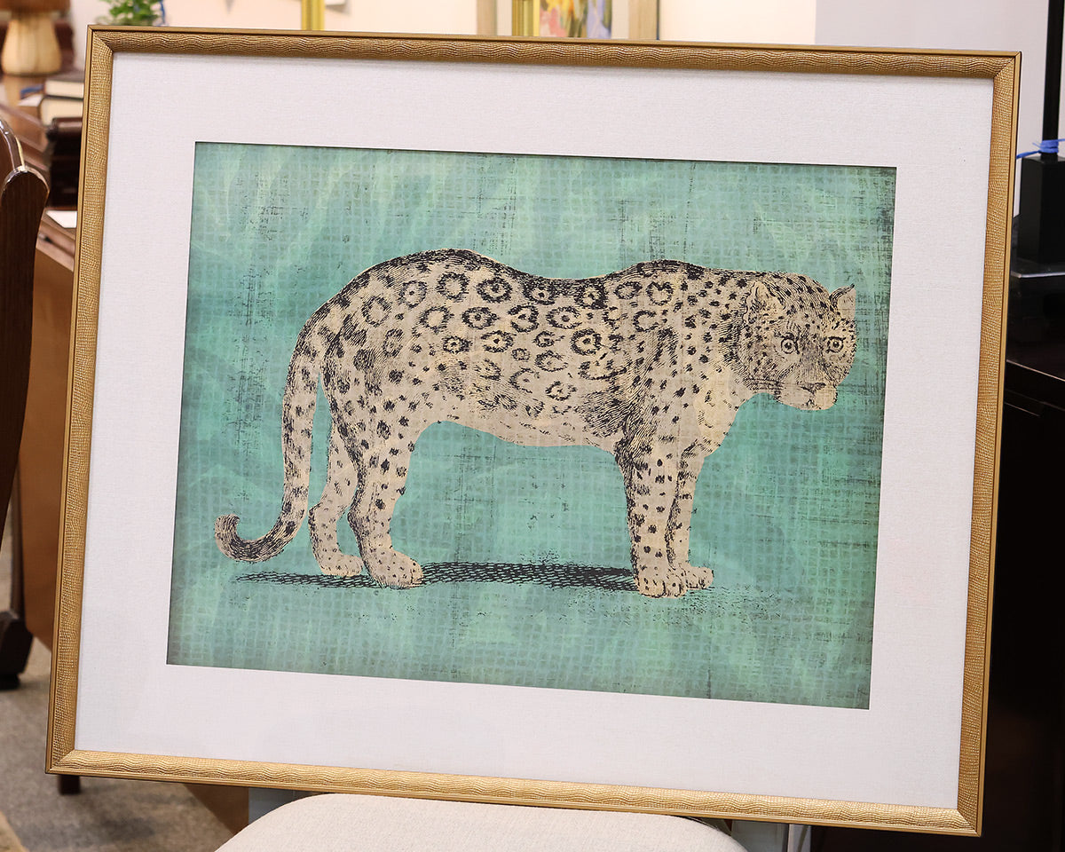 "Vintage Cats I" Matted Print in Antique Gold Frame