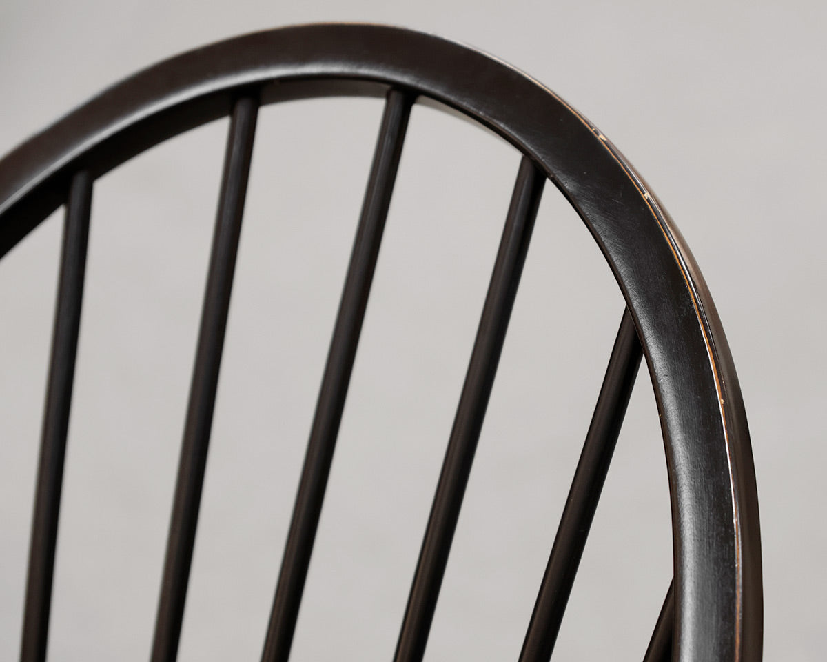 Set of 8 Black Windsor Dining Chairs