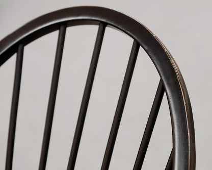 Set of 8 Black Windsor Dining Chairs