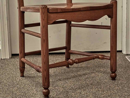 Set of 6 Oak Rice Back Dining Chairs