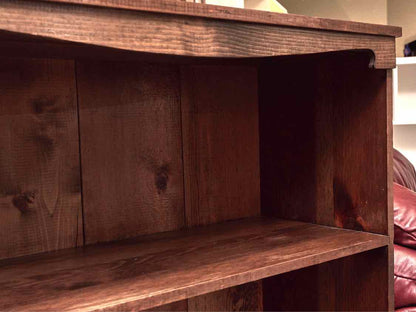 Dark Stained 3 Shelf Bookcase