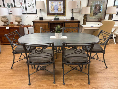 Woodard 'Delphi' Outdoor Dining Set w/ 6 Chairs