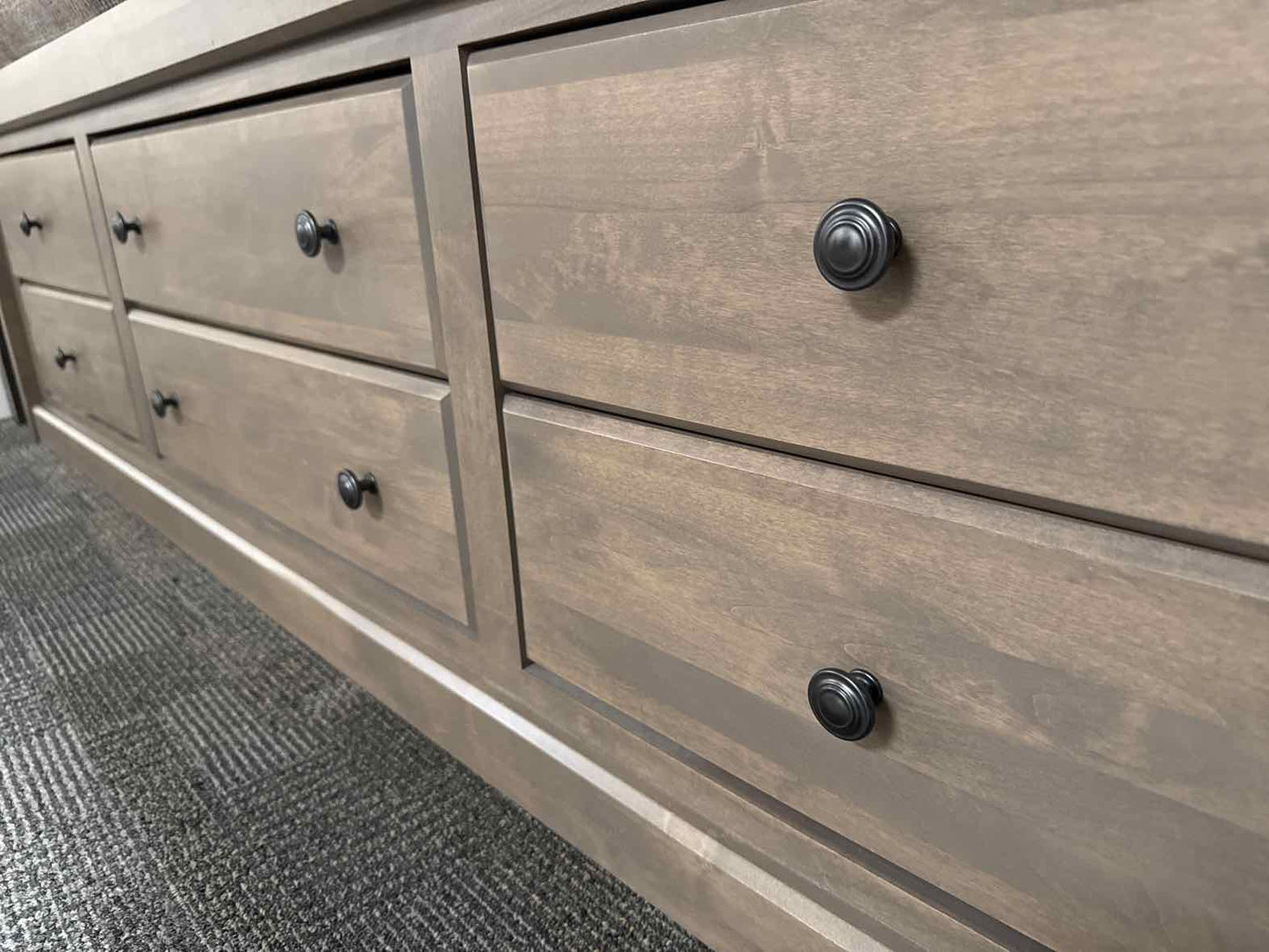 Nine Drawer Queen Storage Bed