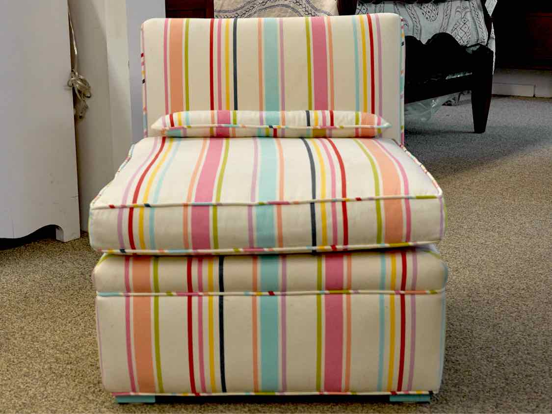 Pottery Barn Teen Striped Slipper Chair