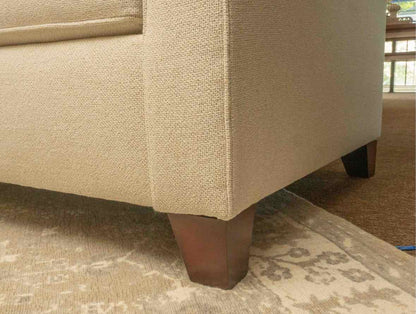 Pottery Barn White 3 Cushion  Rolled Arm Sofa