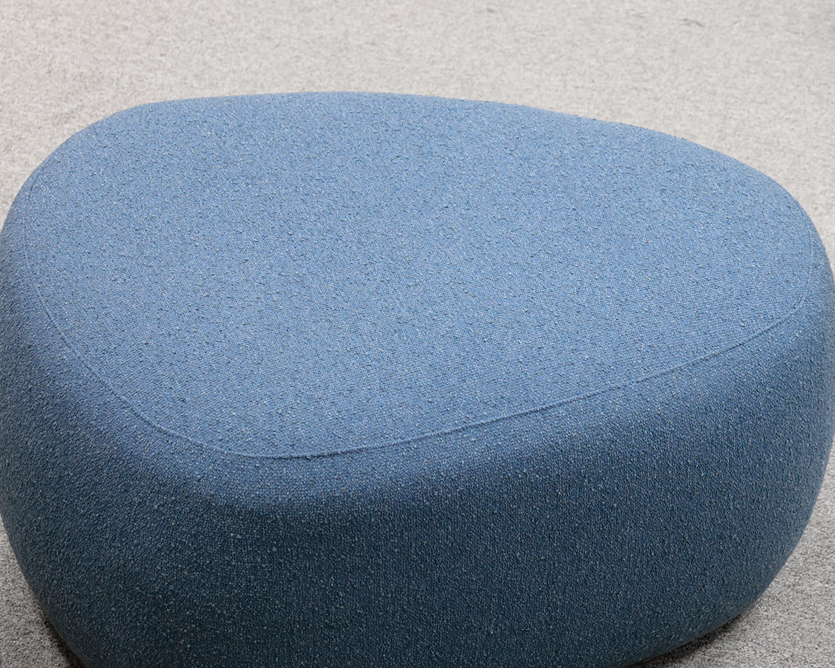Room & Board Asher Blue Upholstered Ottoman