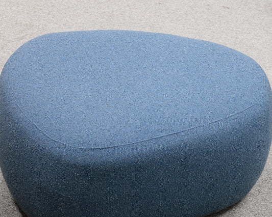 Room & Board Asher Blue Upholstered Ottoman