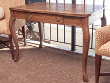 Oak Desk with Faux Drawer & Cabriole Legs