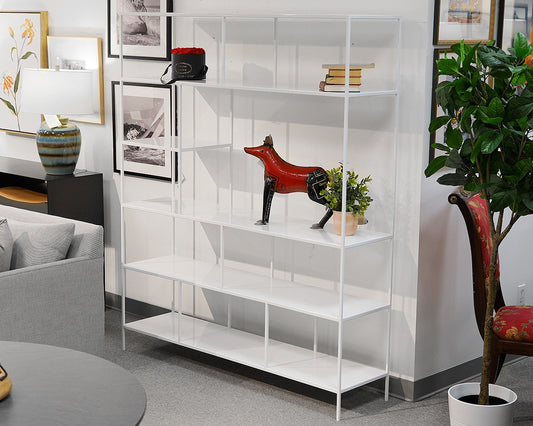 White Metal MCM Bookcase