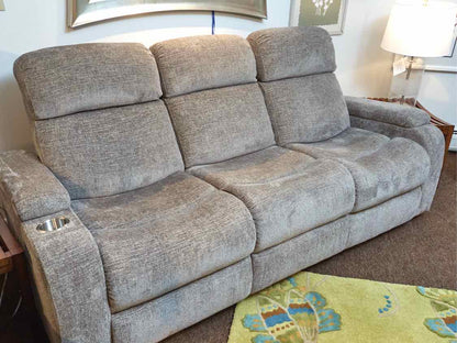 Power Recling Sofa in Grey Flex Micro Fiber