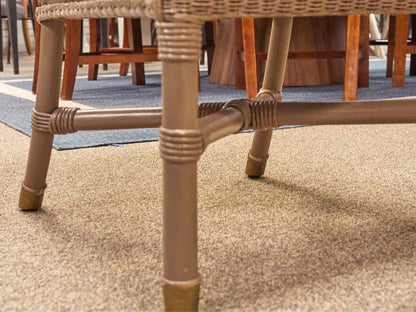 Set of 4 Janus et Cie Taupe Wicker Chairs