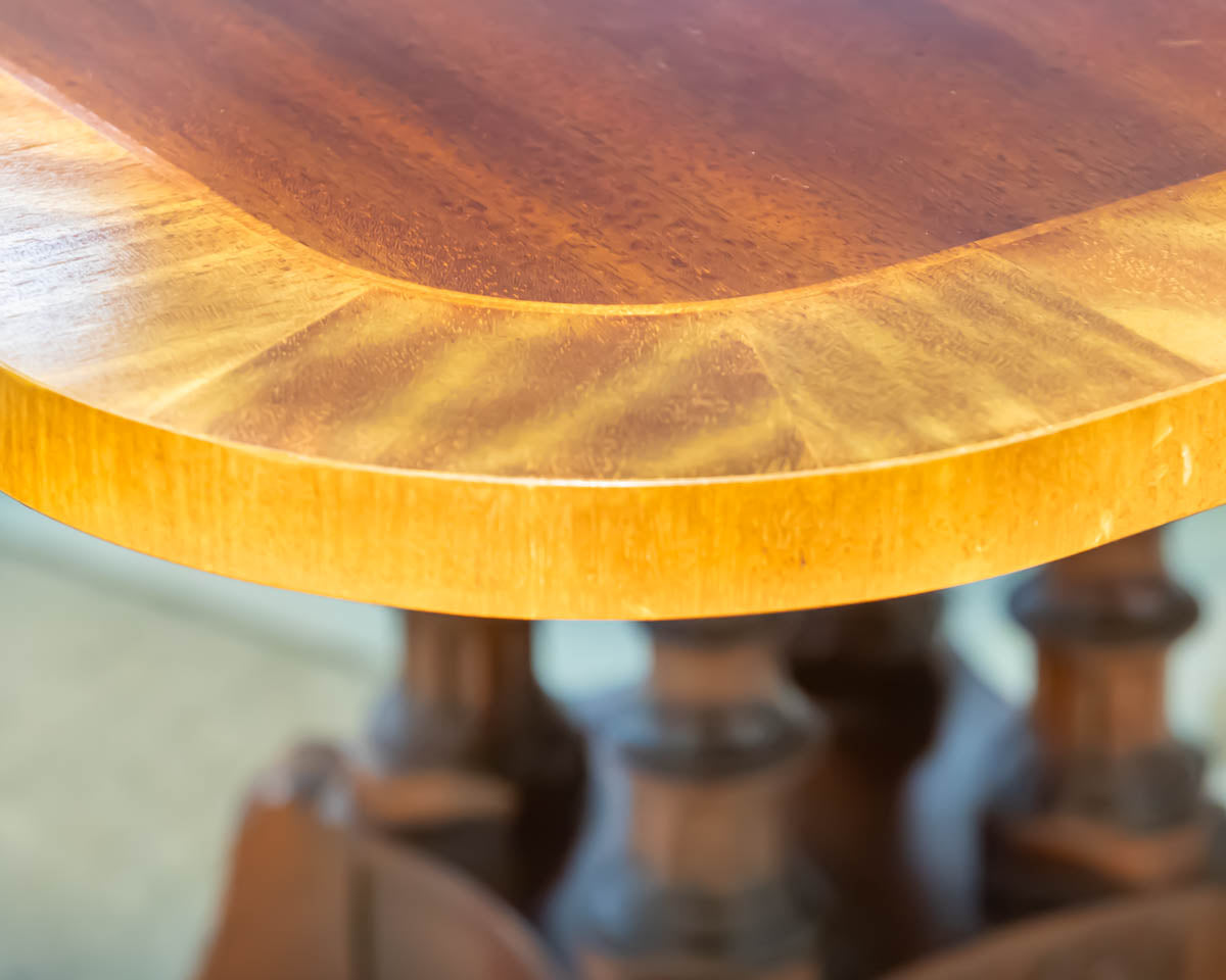 Baker Historic Charleston Mahogany Birdcage Double Pedestal Dining Table