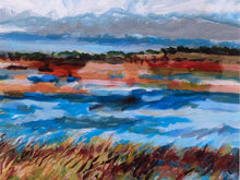 "Spring Marsh 8" Matted Print in Gold Beaded Frame