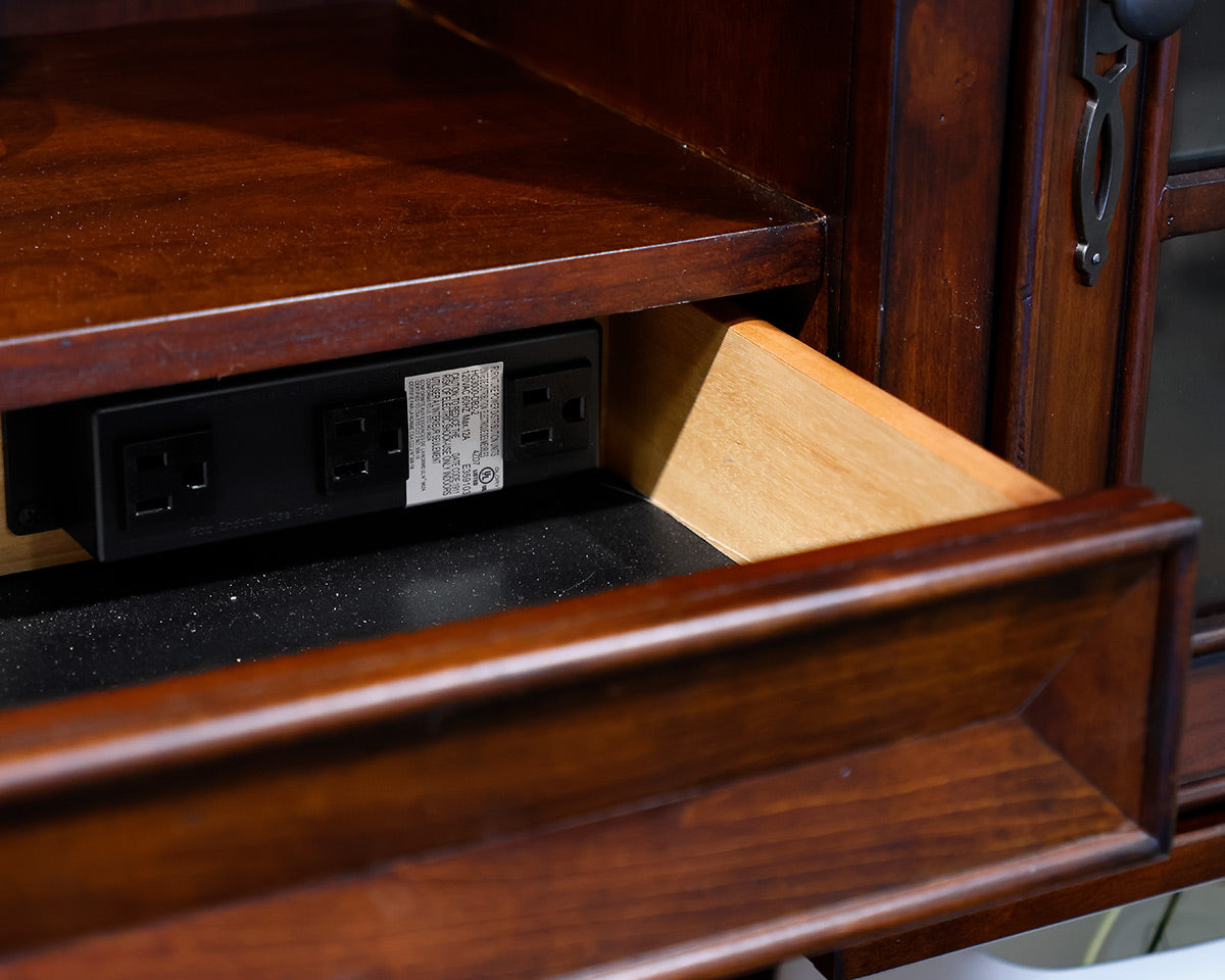 Mahogany 3-Piece Bookcase & Desk Unit