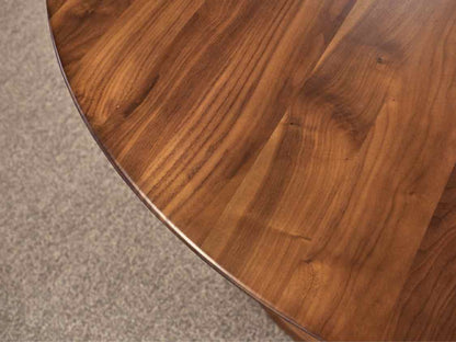 West Elm Solid Walnut Round  Dining Table with Open Pedestal