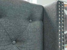 King Size Wingbed in Charcoal Gray