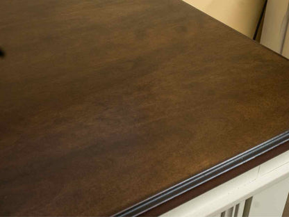 Ashley Furniture Cream Finish 6 Drawer Chest with Nickel Knobs