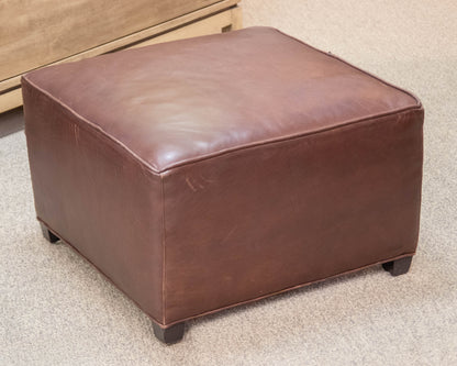 Pair Of  Baker " Coach Legacy" Glove Tanned Mahogany Leather Chairs & Ottoman