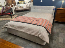 West Elm Grey Queen Storage Bed