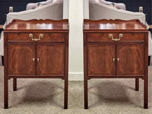 Pair of Baker Mahogany Nightstand W/ Galley
