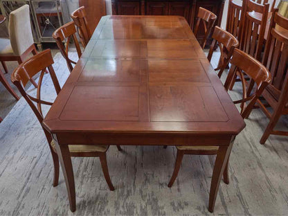 Roche Bobois Cherry Dining Table & Set of Six Chairs