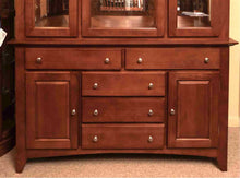 Birch Dome Top 2 piece China Cabinet with Glass Shelves