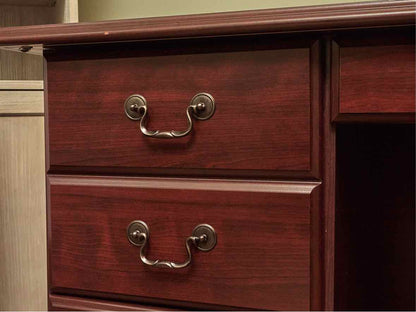 Cherry Finish Veneer  6 Drawer Desk