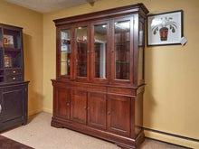 West Brothers Louis Phillippe Style  Dark  Cherry Finish 2 Piece China Cabinet