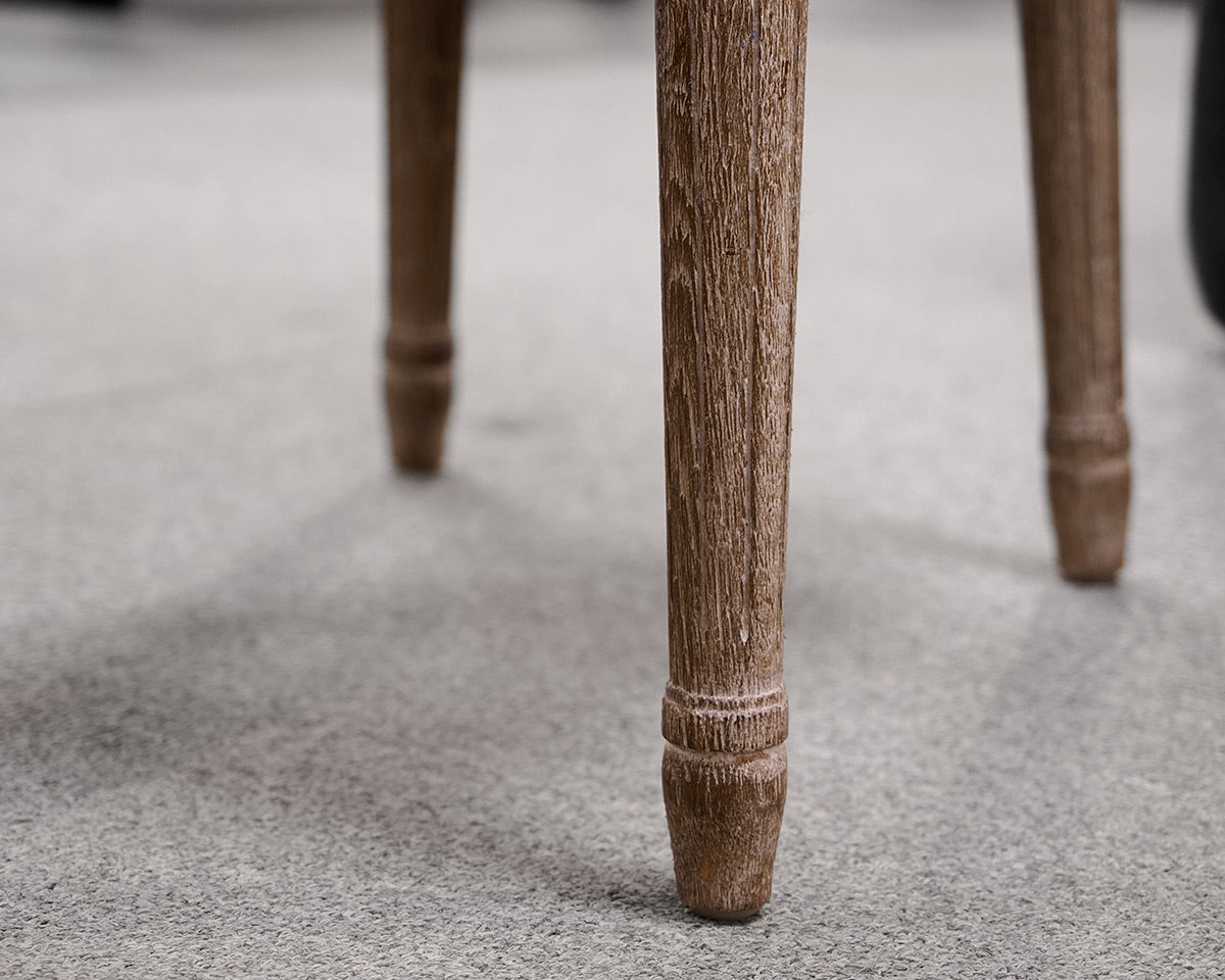 Set of Four Restoration Hardware Vintage French Round Fabric Side Chair