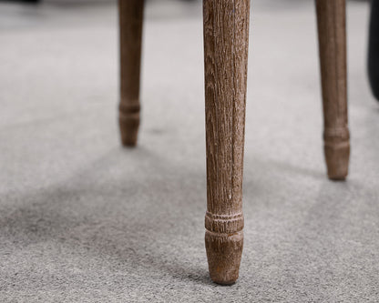 Set of Four Restoration Hardware Vintage French Round Fabric Side Chair