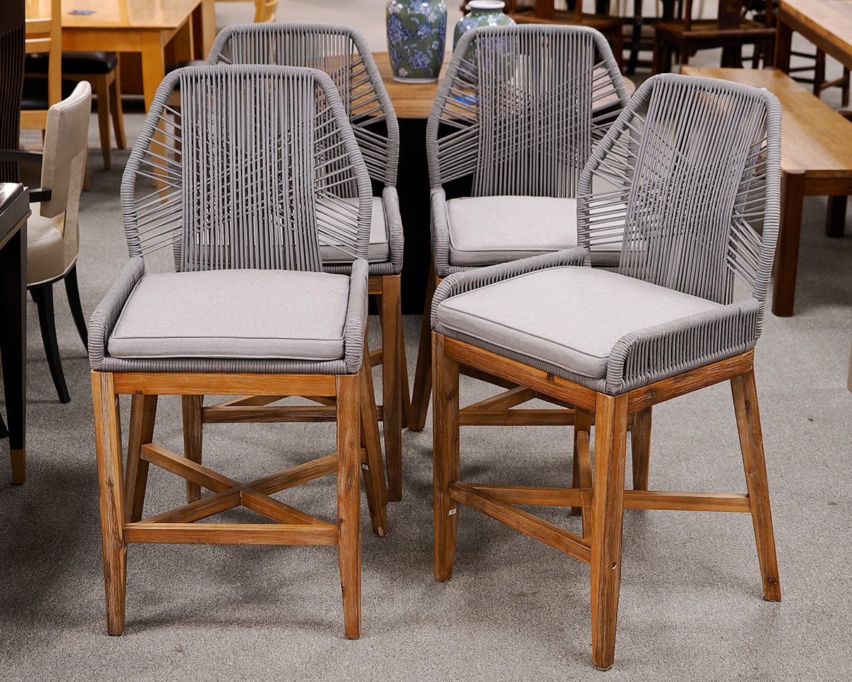 Set of 4 Loom Counter Stools