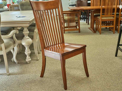 Fusion Designs Solid Cherry Dining Table & Set of 12 Slatback Chairs