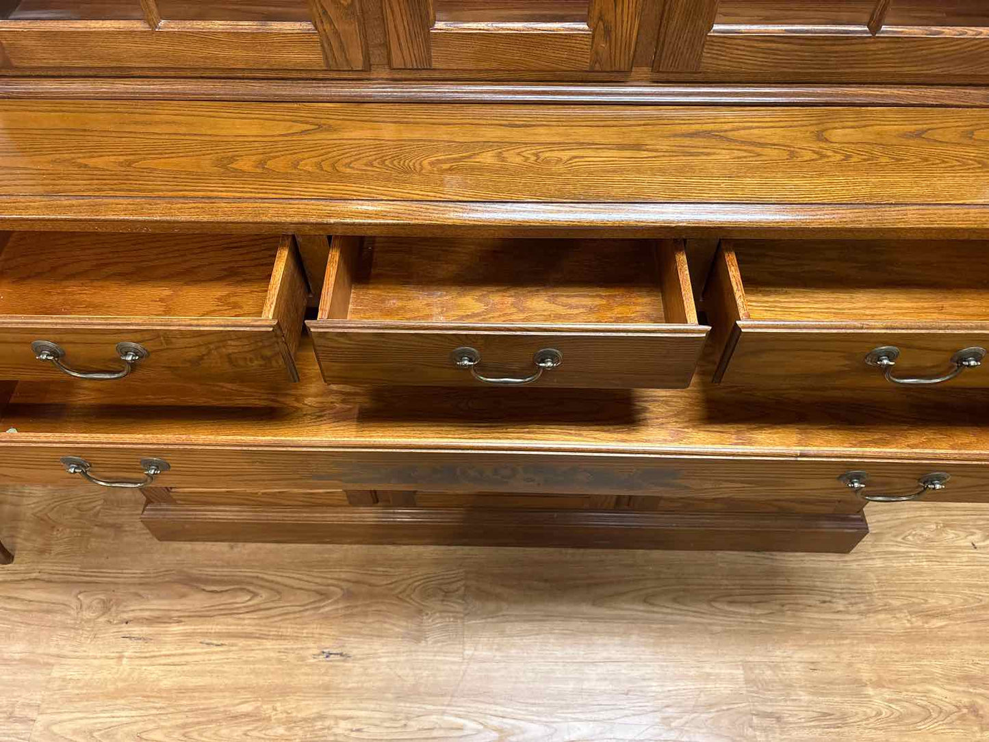 Hitchcock 2-Piece Oak China Cabinet