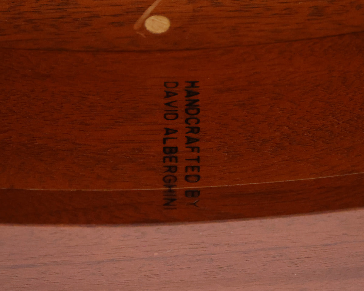Handcrafted Oval Mahogany Dining Table by David Alberghini