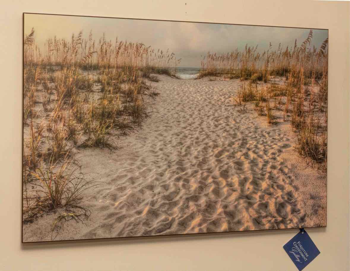 "Path to the Beach Footprints' By Michael Cahill  Framed Photograph