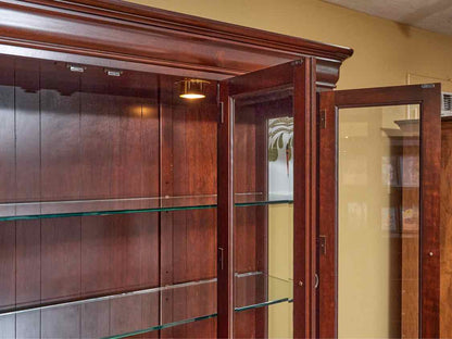 West Brothers Louis Phillippe Style  Dark  Cherry Finish 2 Piece China Cabinet