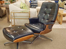 Heywood Wakefield MCM Swivel Rocker Chair & Ottoman