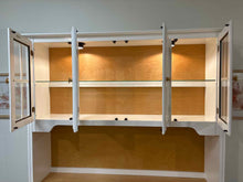 Canadel Maple and White Lighted China Cabinet