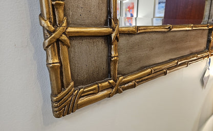 Faux Bamboo Gold Mirror
