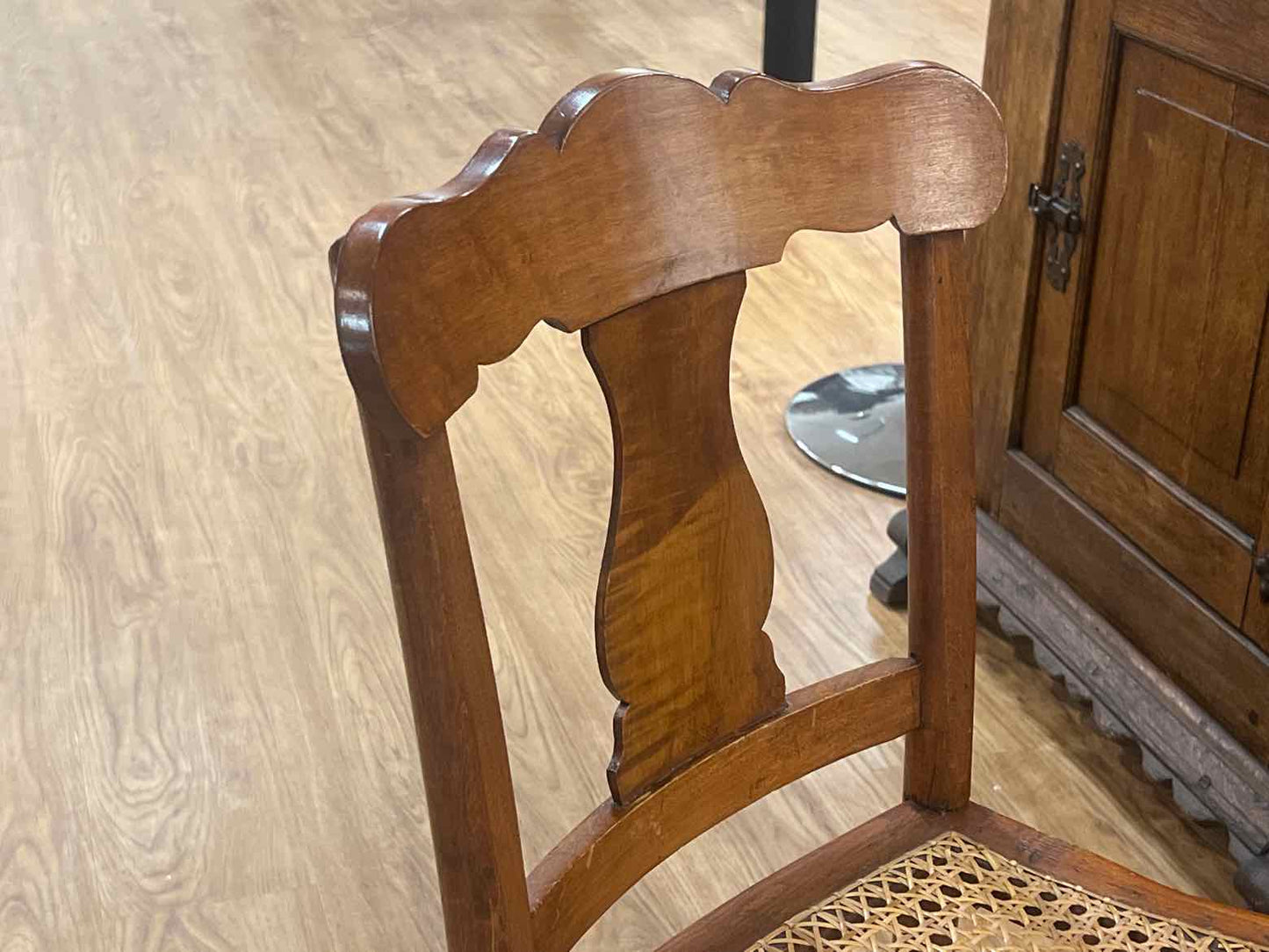 Antique Tiiger Maple Dining Chair