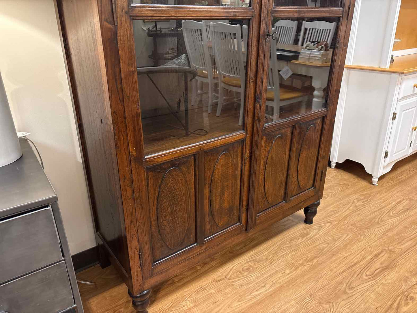 Rustic Wooden Display Cabinet