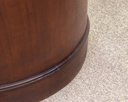 Crotch Mahogany 9 Drawer Kidney Shape Desk