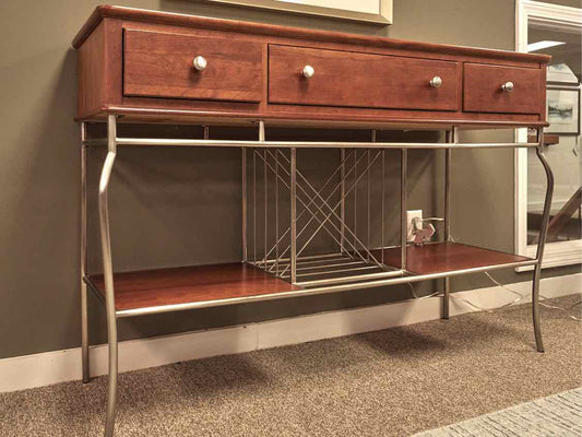 Stanley Server in Cherry, Stone and Brushed Steel