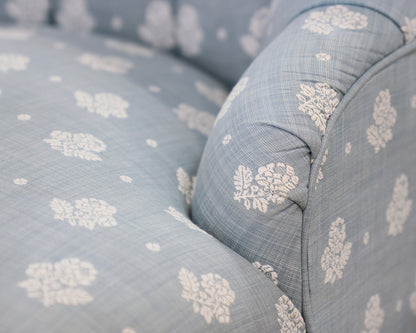 Pair of Blue Tufted Accent Chairs
