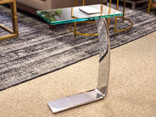 Contemporary Glass & Chrome C Side Table