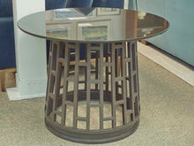 Michele Pelafas Paulo Round Accent Table in Black Granite on Bronze Iron Base
