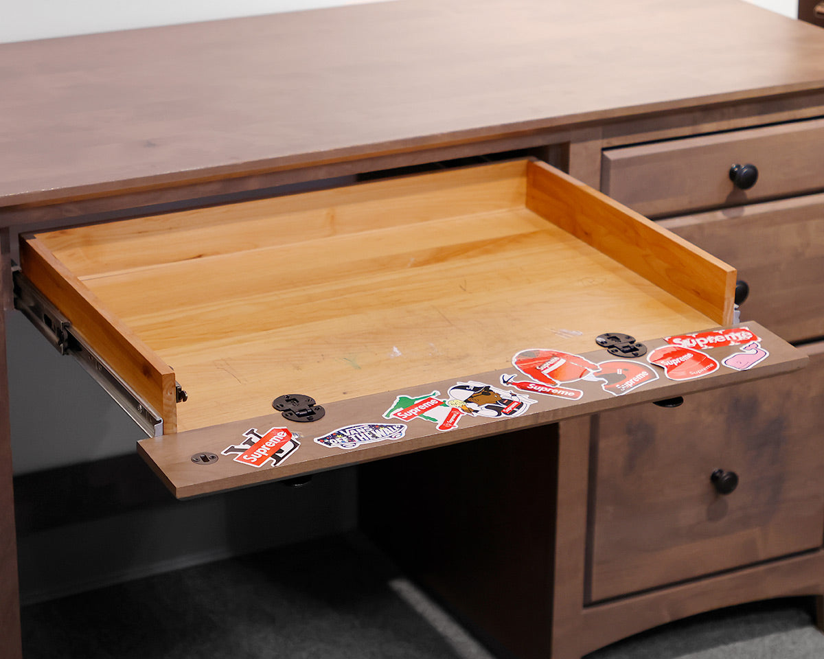 Home Office Desk in Taupe Gray Finish