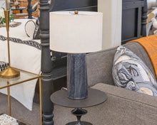 Pair of Indigo Blue Cermanic Table Lamps