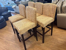 Set of 5 Seagrass Bar Stools
