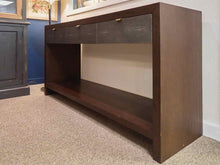 Brownstone Furniture Sideboard with Shagreen Drawer Fronts and Lower Shelf